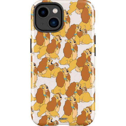 Disney Lady & The Tramp Lady Pattern iPhone 15 Impact Case